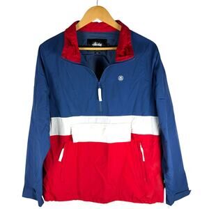 Stussy SS15 Colorblock Pullover Windbreaker Men’s S - Skater Streetwear Preppy
